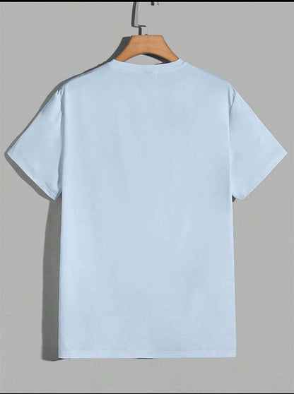 Mens Sticker Printed T-Shirt MMSPS201 - Light Blue