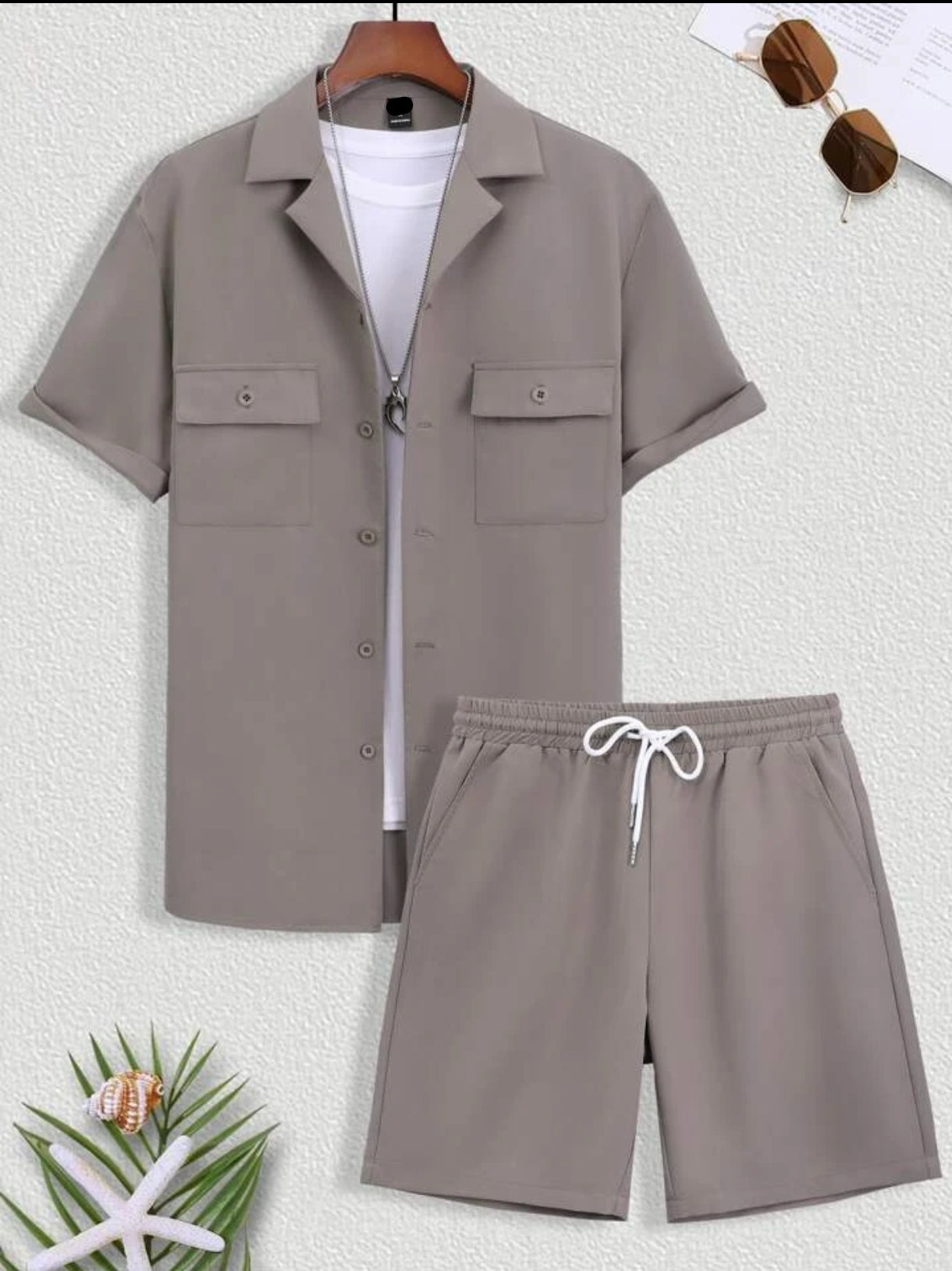 Mens Viscose Shorts + Shirt Set - TTVMS6 - Low Cost Edition