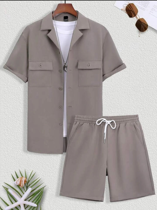 Mens Viscose Shorts + Shirt Set - TTVMS6 - Low Cost Edition