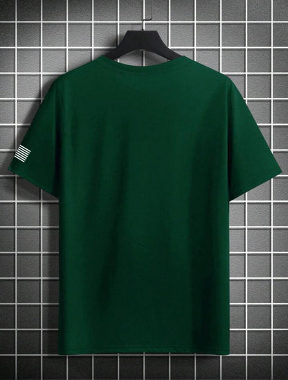 Mens Sticker Printed T-Shirt MMSPS218 - Green
