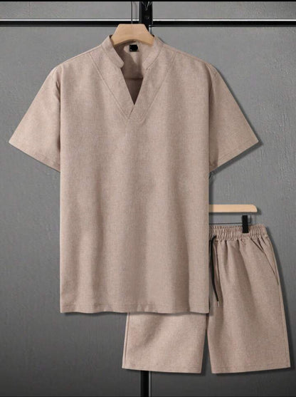 Mens Viscose Shorts + Shirt Set - TTVMS11 - Low Cost Edition