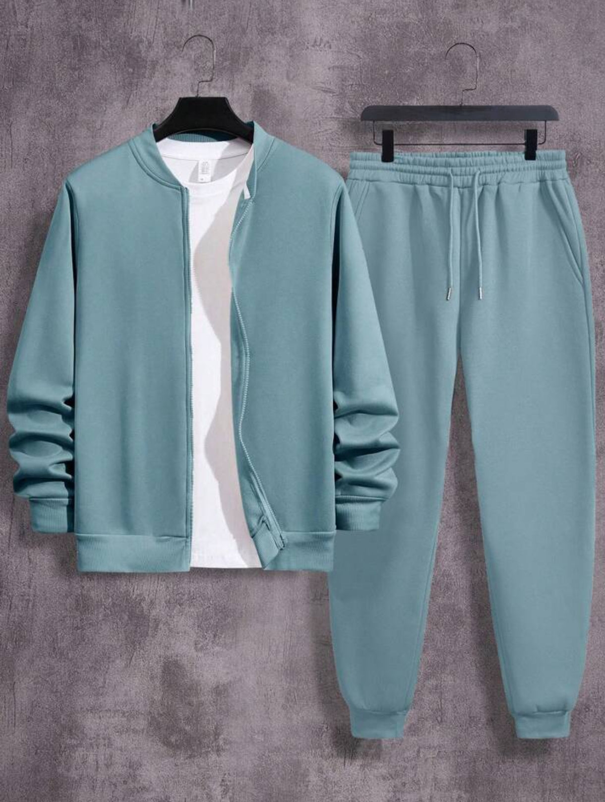 Mens Plain Bomber Jacket and Pants Set by Tee Tall - MPBOZJSET1 - Light Blue