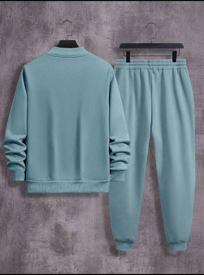 Mens Plain Bomber Jacket and Pants Set by Tee Tall - MPBOZJSET1 - Light Blue