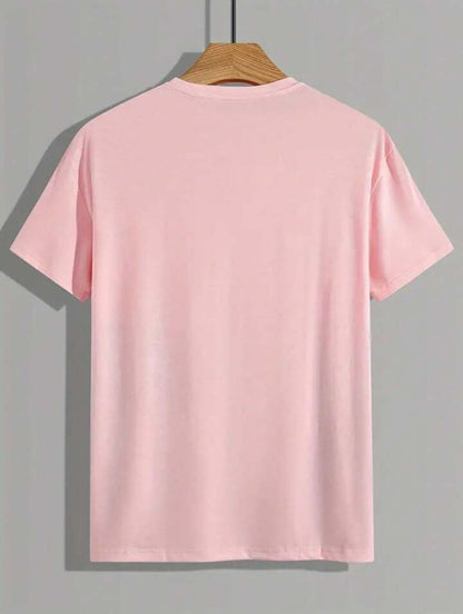 Mens Premium Cotton Printed T-Shirt - GRMPR67 - Pink