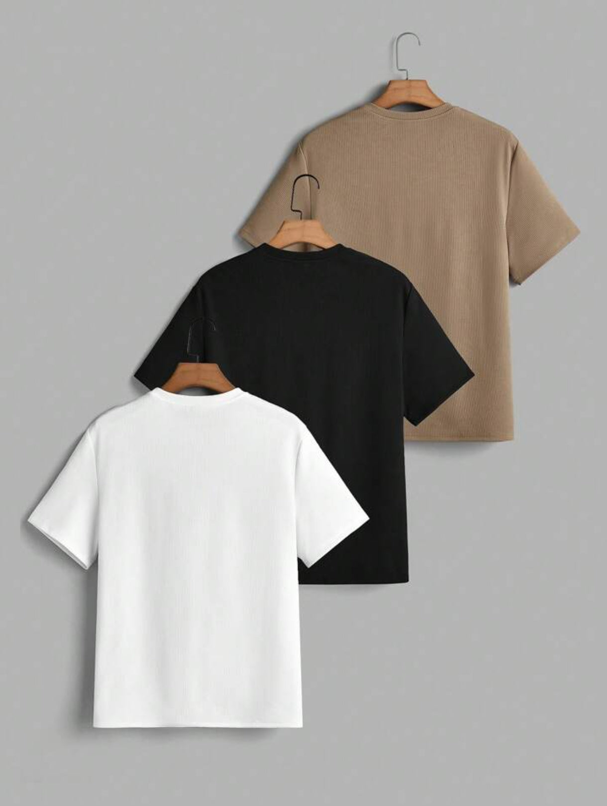 Mens 3 Plain Round Neck Printed T-Shirt Bundle M3PRTBU8