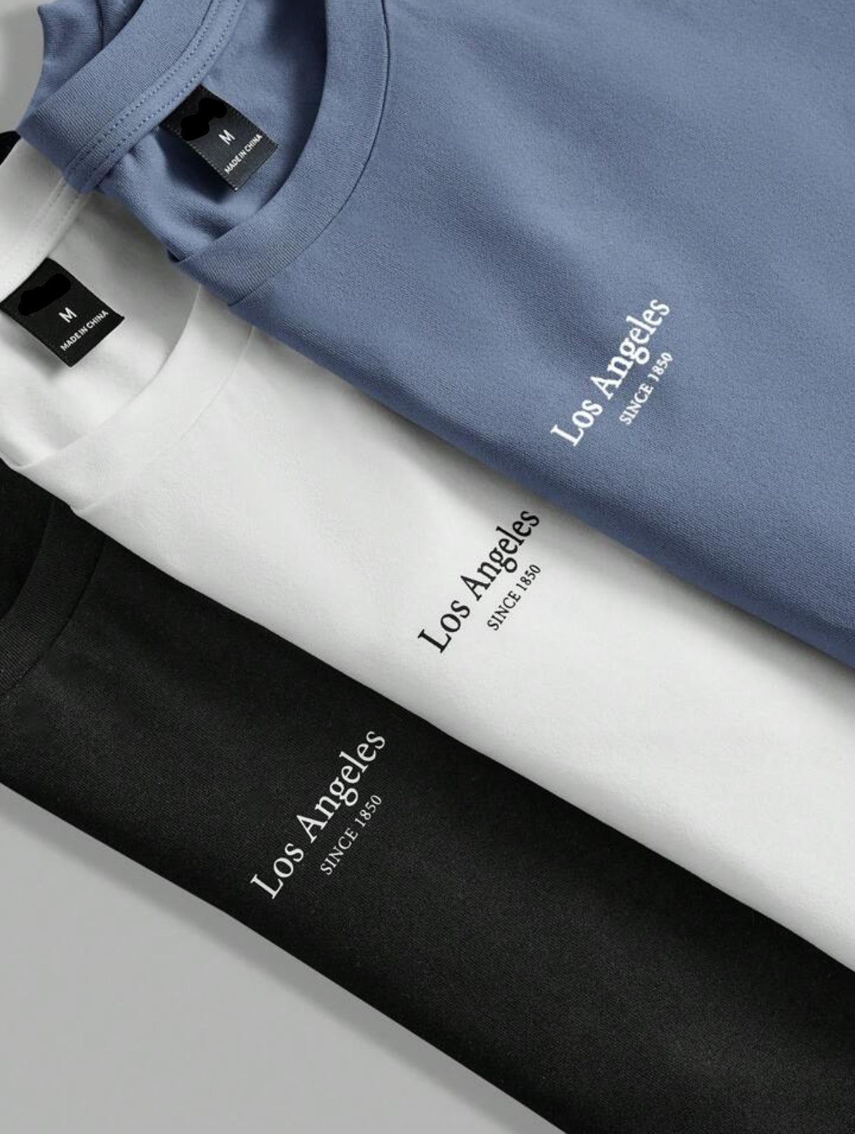 Mens 3 Plain Round Neck Printed T-Shirt Bundle M3PRTBU14