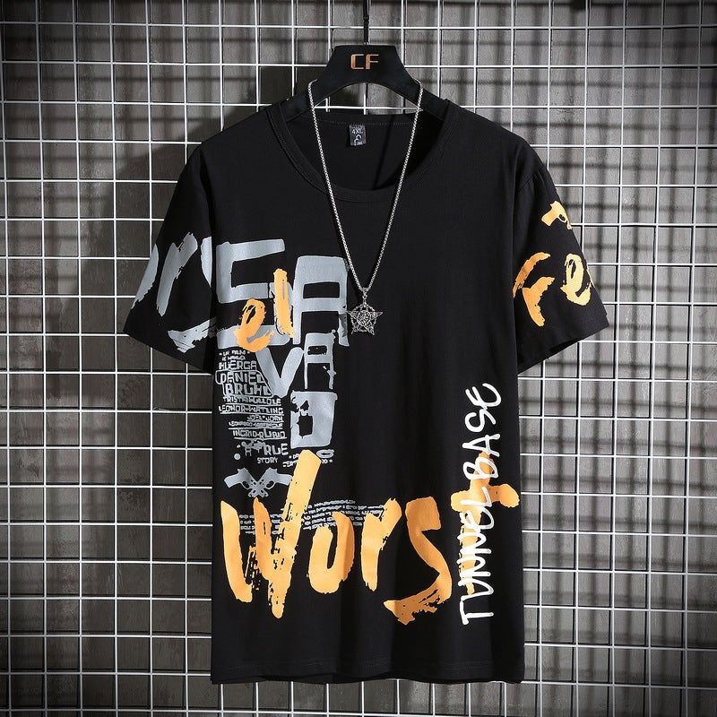 Mens Premium Cotton Printed T-Shirt - MPRIN86 - Black