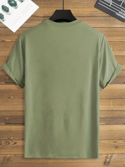 Mens Sticker Printed T-Shirt MMSPS73 - Mint Green