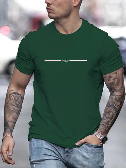 Mens Cotton Sticker Printed T-Shirt TTMPS96 - Green