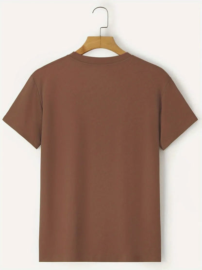 Mens Sticker Printed T-Shirt MMSPS73 - Brown