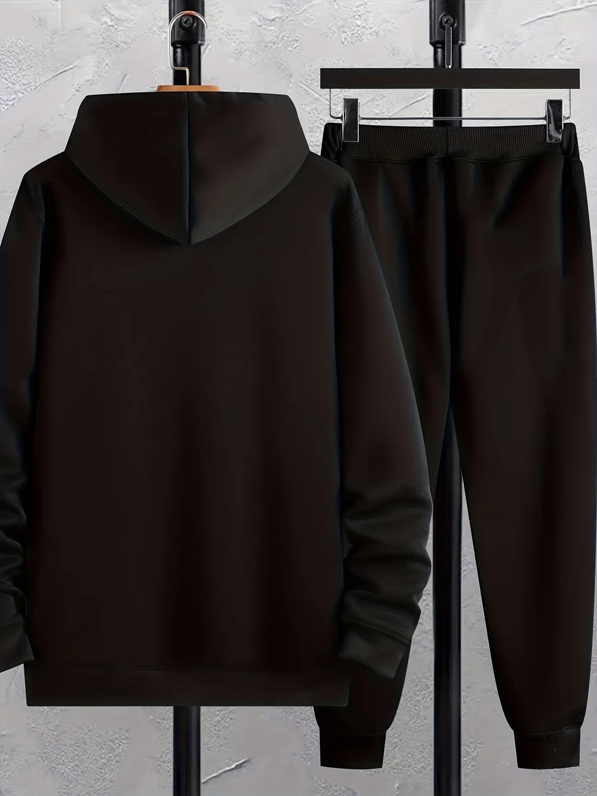 Winter Printed Hoodie and Pants Co Ord Set MIRWHPSST10 - Black Black