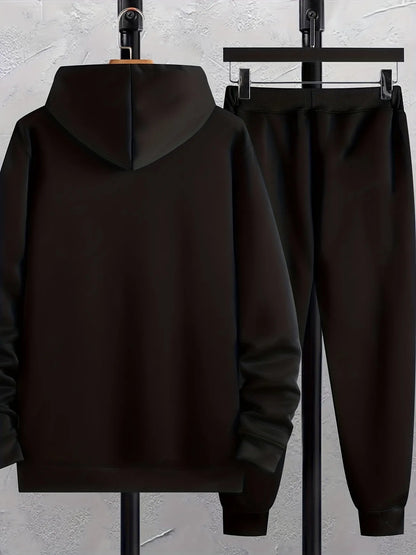 Winter Printed Hoodie and Pants Co Ord Set MIRWHPSST10 - Black Black
