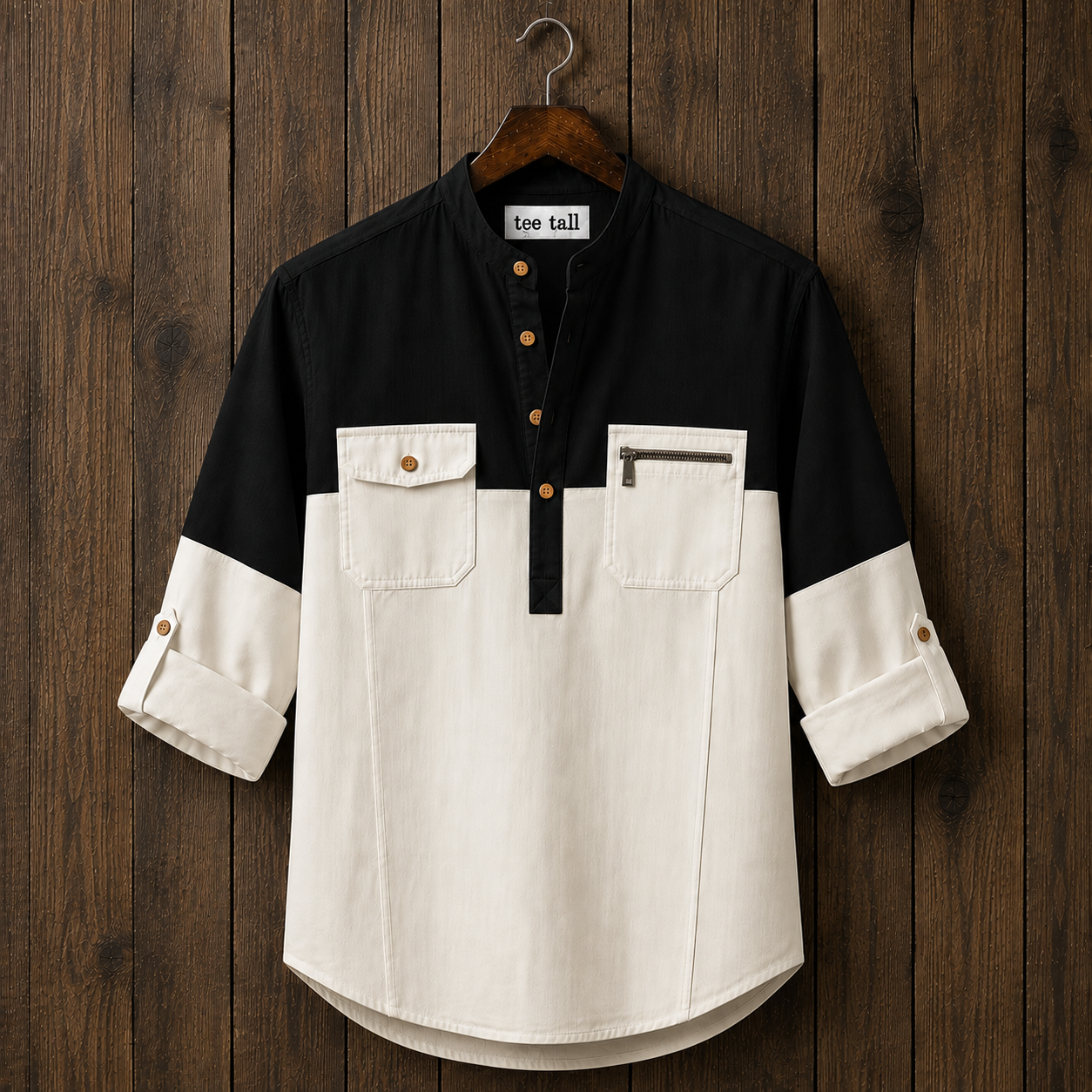 Mens Short Cotton Full Sleeve Shirt TTMSK160 - Multi