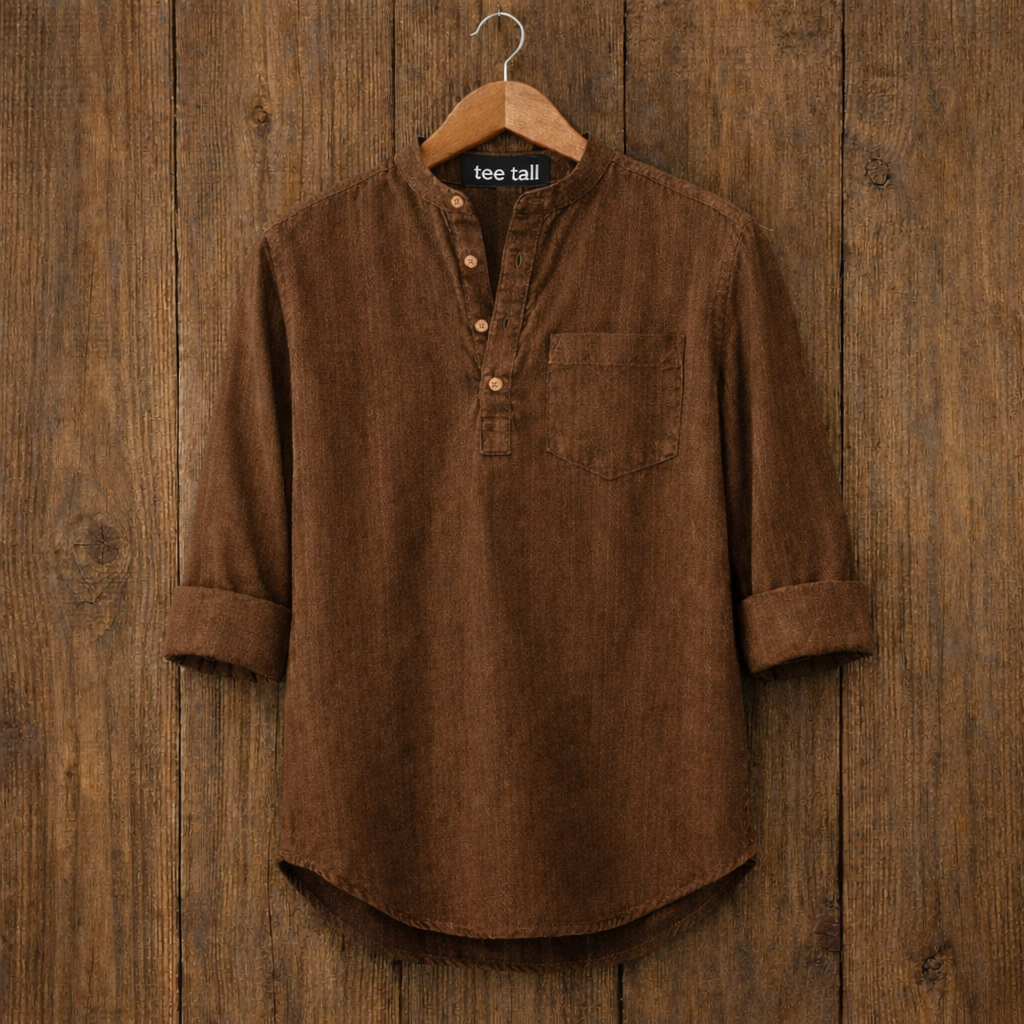 Mens Cotton Full Sleeve Shirt TTMSK4 - Brown