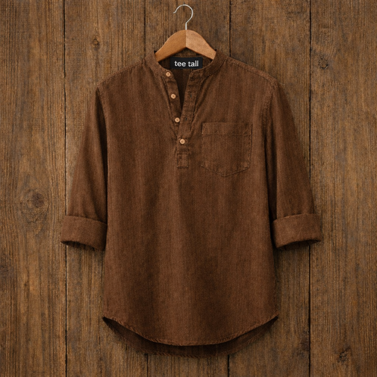 Mens Cotton Full Sleeve Shirt TTMSK4 - Brown
