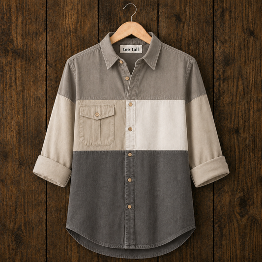 Mens Button Up Cotton Full Sleeve Shirt TTMBUS436 - Multi Color