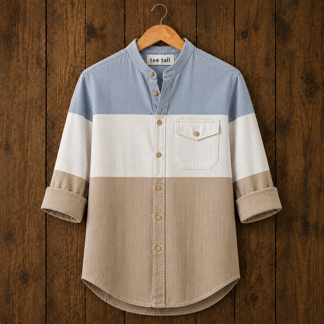 Mens Button Up Cotton Full Sleeve Shirt TTMBUS390 - Multi Color