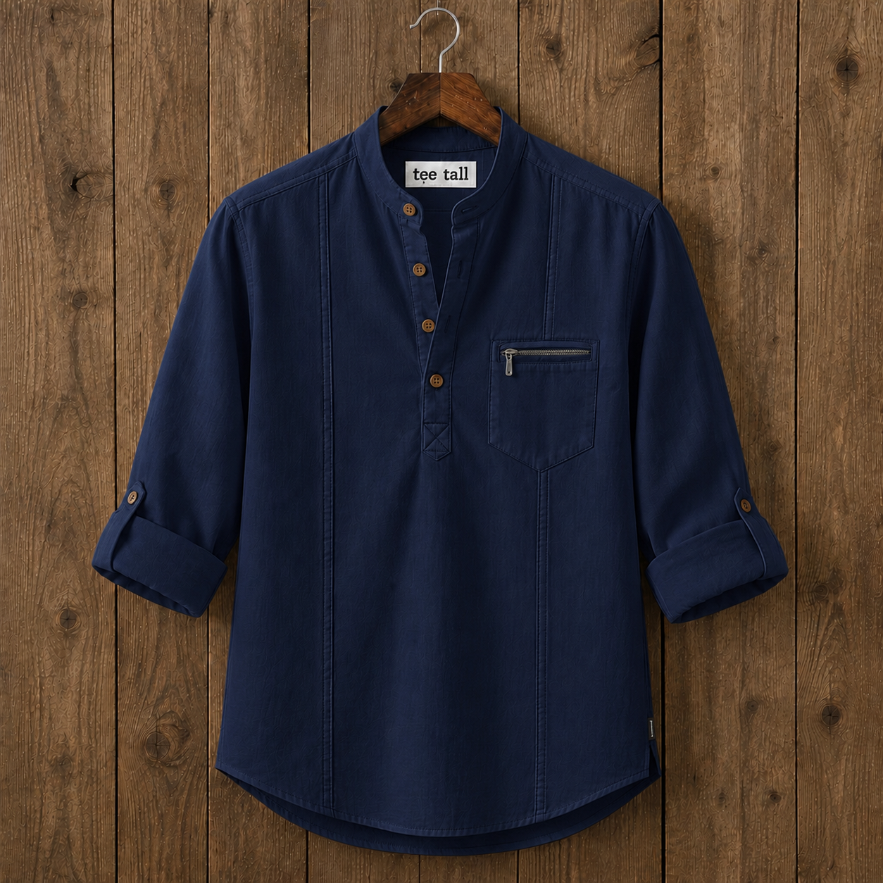 Mens  Cotton Full Sleeve Shirt TTMSK132 - Navy Blue