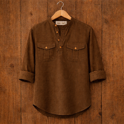 Mens Cotton Full Sleeve Shirt TTMSK7 - Brown