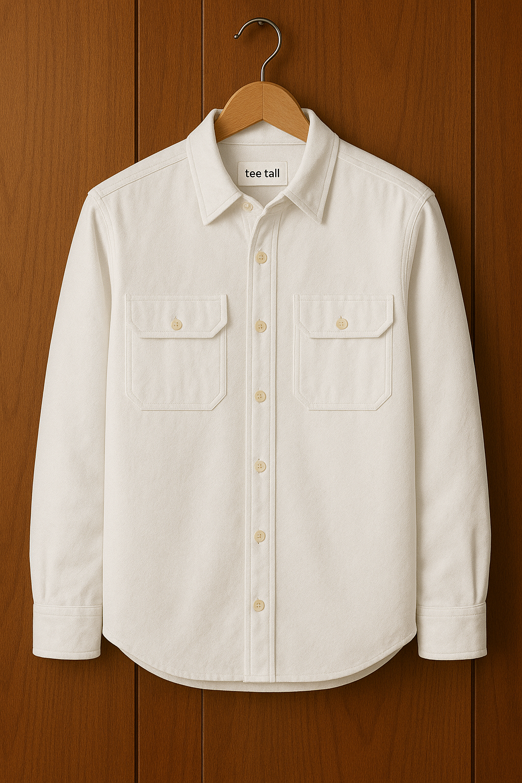 Mens Button Up Cotton Full Sleeve Shirt TTMBUS94 - White