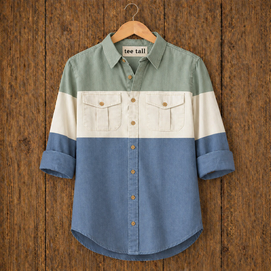 Mens Button Up Cotton Full Sleeve Shirt TTMBUS282 - Multi Color