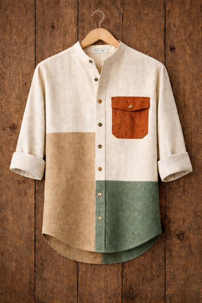 Mens Button Up Cotton Full Sleeve Shirt TTMBUS259 - Multi Color