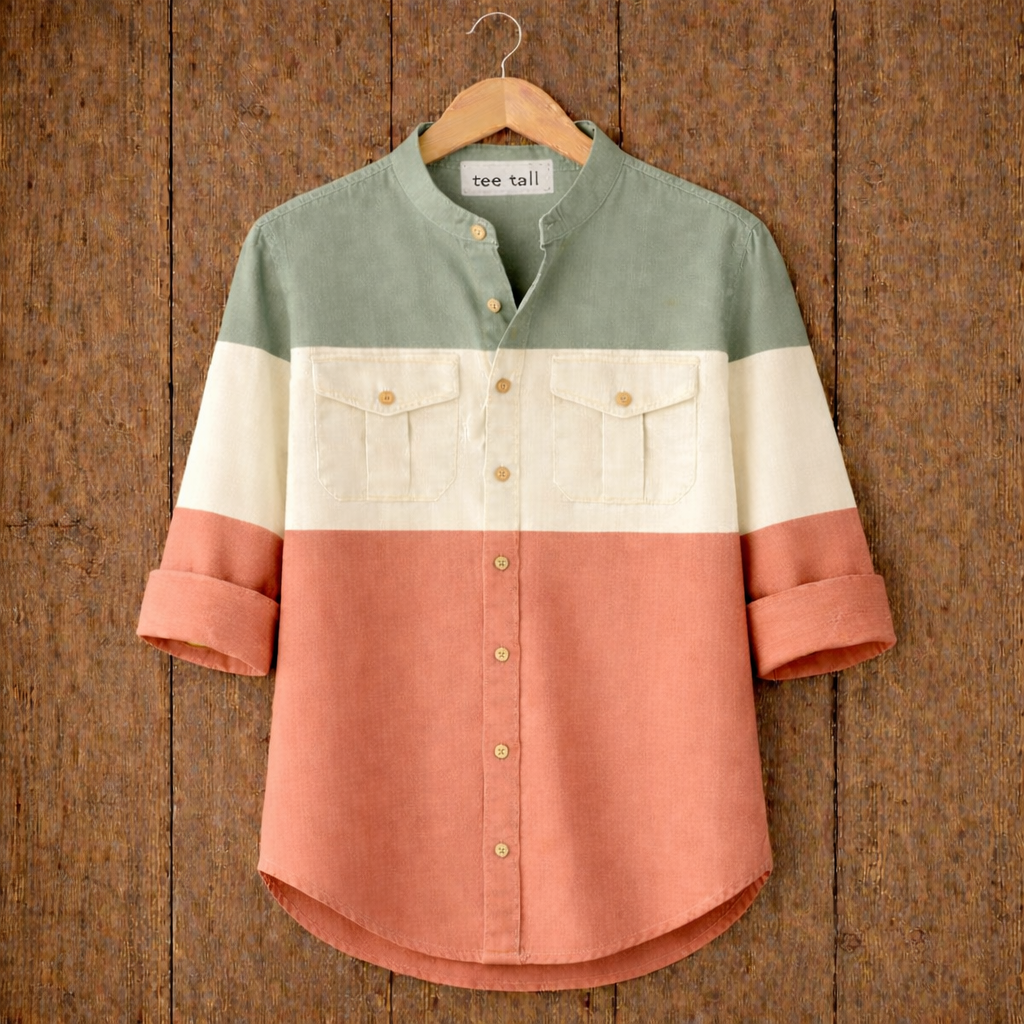 Mens Button Up Cotton Full Sleeve Shirt TTMBUS263 - Multi Color