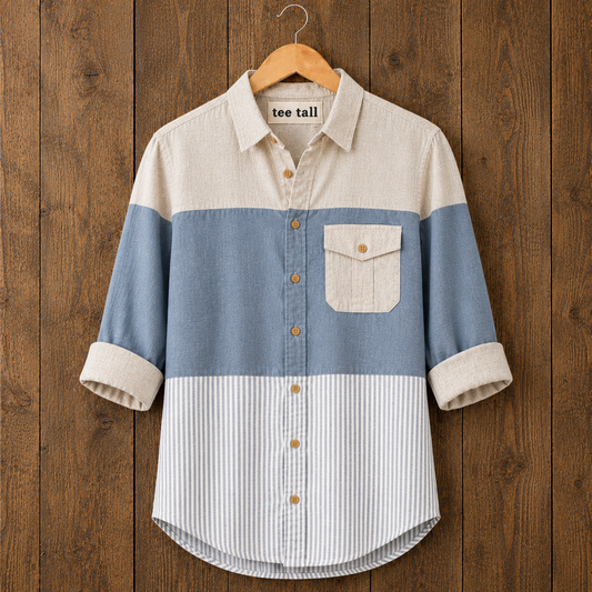 Mens Button Up Cotton Full Sleeve Shirt TTMBUS377 - Multi Color