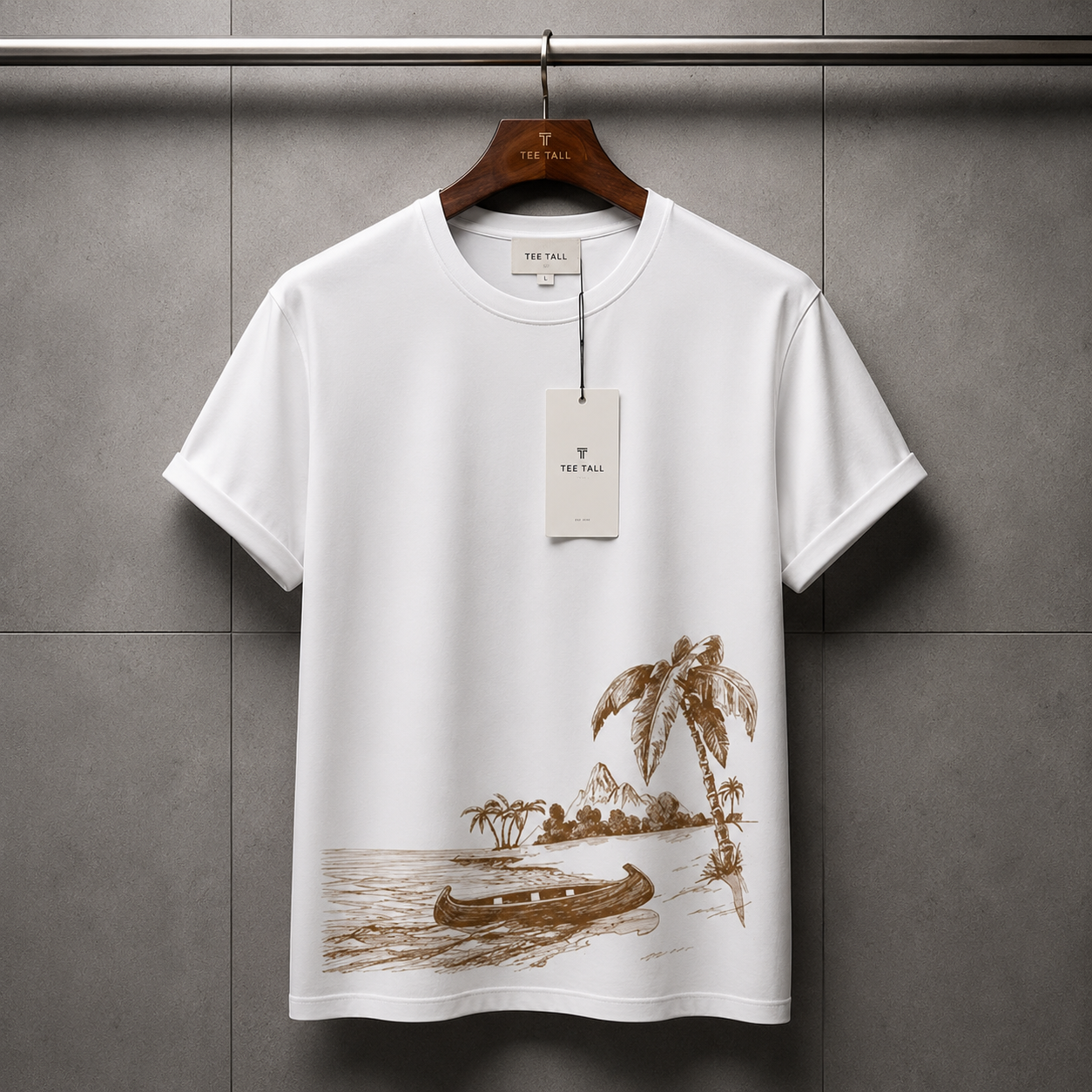 Mens Premium Cotton Printed T-Shirt - GRMPR36 - White
