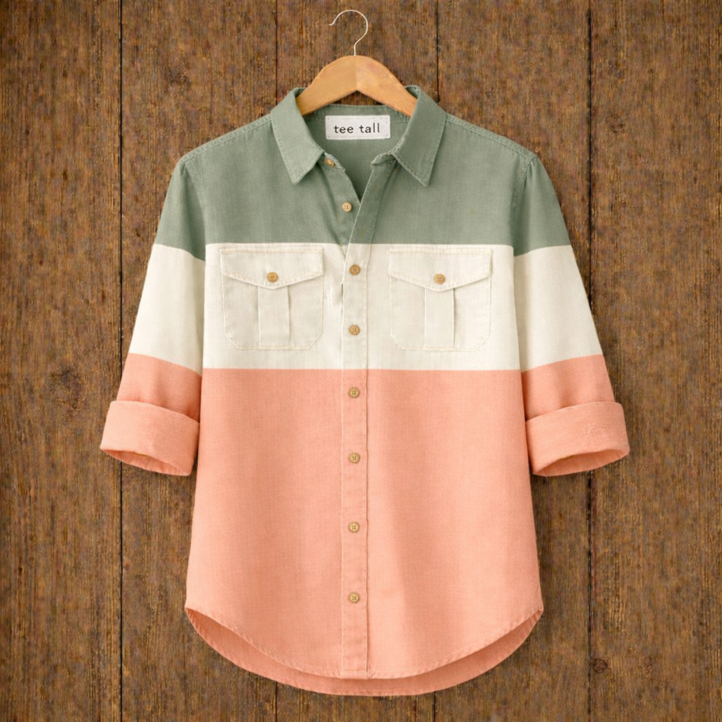 Mens Button Up Cotton Full Sleeve Shirt TTMBUS226 - Multi Color