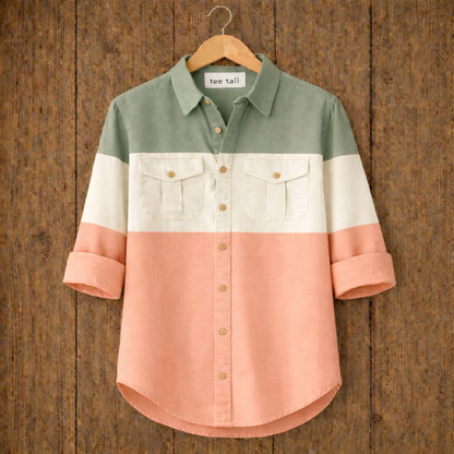 Mens Button Up Cotton Full Sleeve Shirt TTMBUS226 - Multi Color