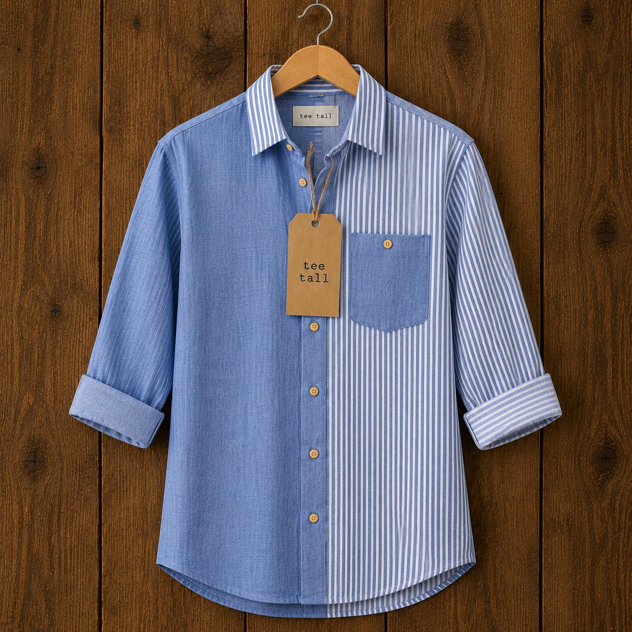 Mens Button Up Cotton Full Sleeve Shirt TTMBUS394 - Multi Color