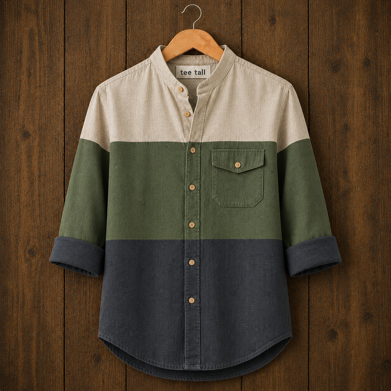 Mens Button Up Cotton Full Sleeve Shirt TTMBUS378 - Multi Color