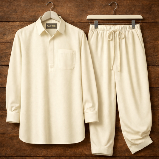 Mens Stitched Shalwar Kameez Set TTMSHKA2 - Cream
