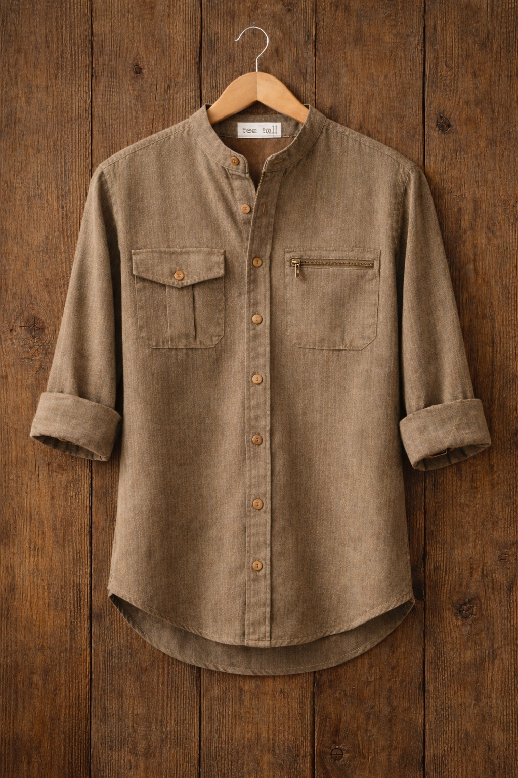 Mens Button Up Cotton Full Sleeve Shirt TTMBUS212 - CB