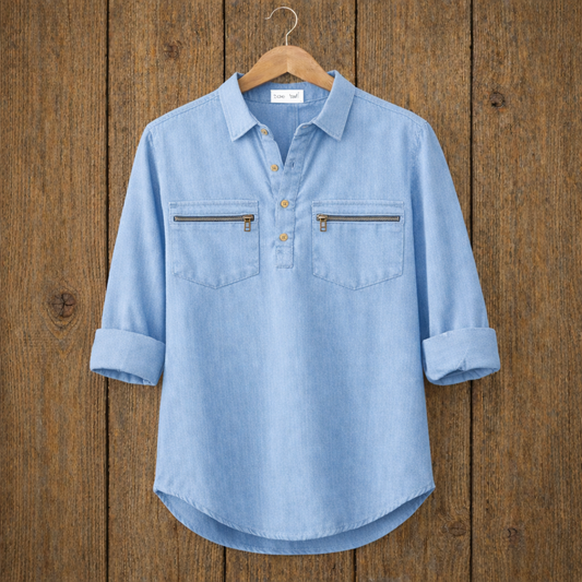Mens Cotton Full Sleeve Shirt TTMSK84 - Light Blue