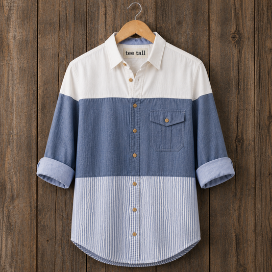 Mens Button Up Cotton Full Sleeve Shirt TTMBUS354 - Multi Color