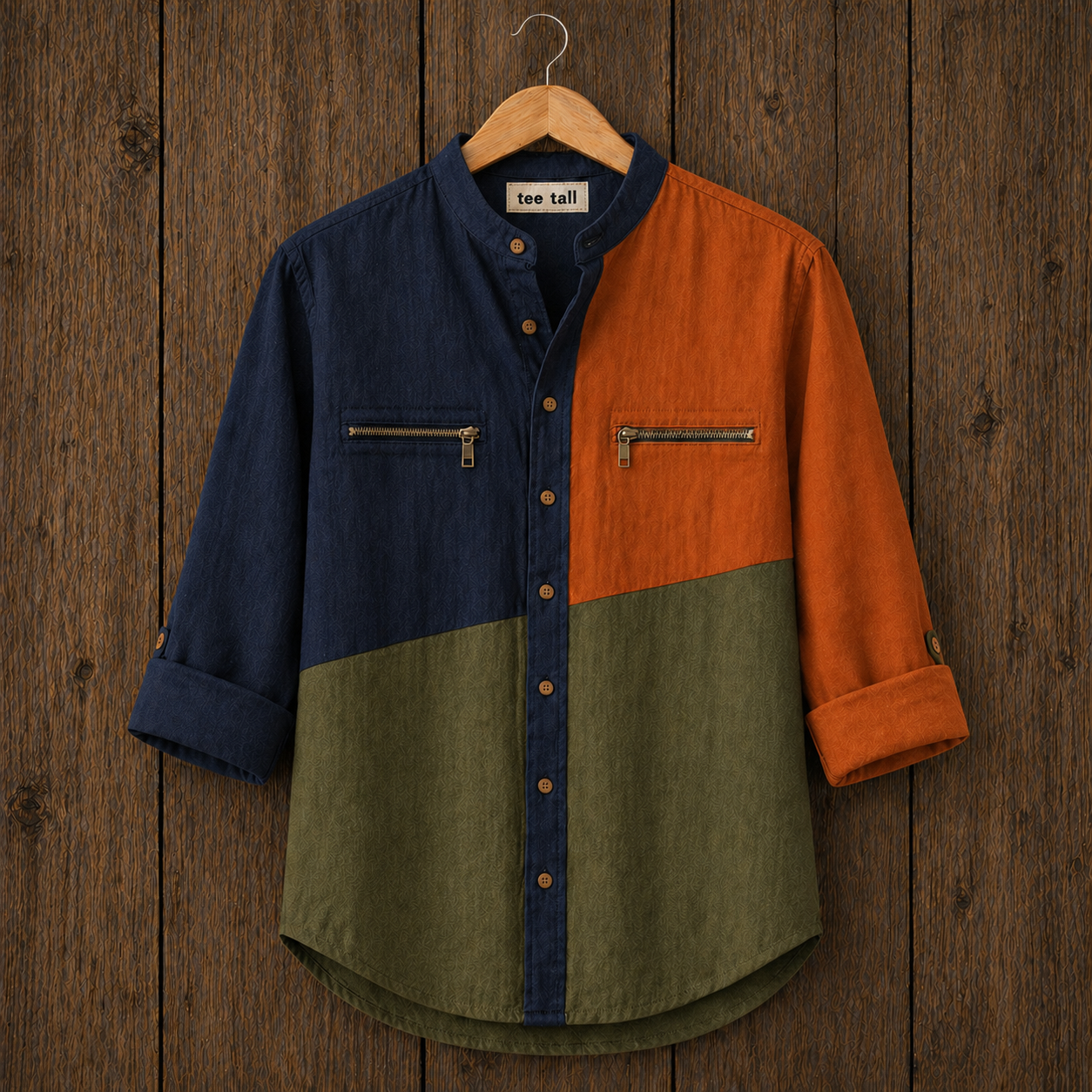 Mens Button Up Cotton Full Sleeve Shirt TTMBUS290 - Multi Color