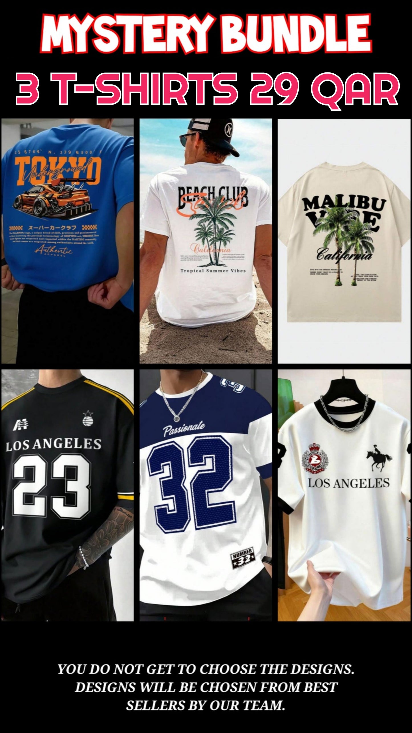 Mens Summer Mystery 3 T-Shirt Pack MYST16