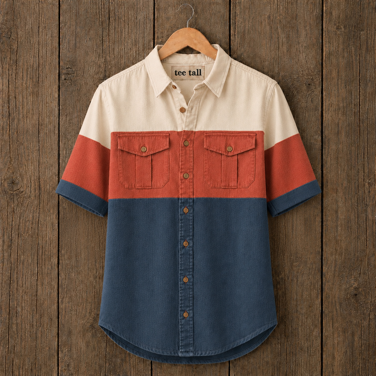 Mens Button Up Cotton Half Sleeve Shirt TTMBUS444 - Multi Color