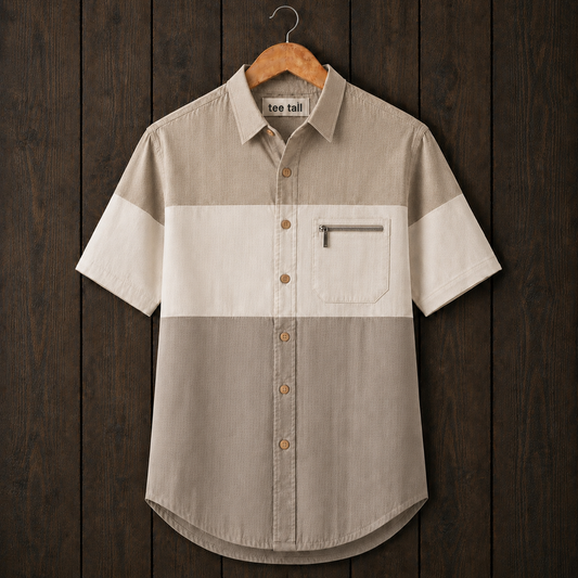 Mens Button Up Cotton Half Sleeve Shirt TTMBUS458 - Multi Color
