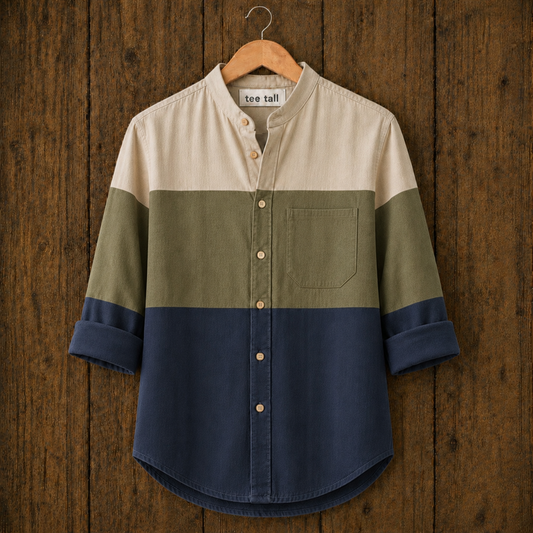 Mens Button Up Cotton Full Sleeve Shirt TTMBUS418 - Multi Color