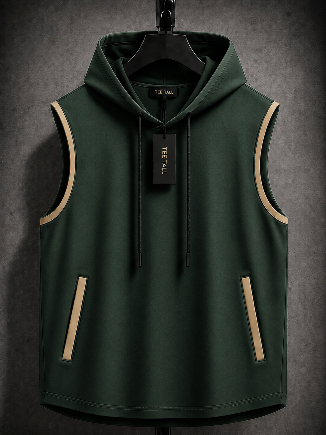 Mens Cotton Hooded Sleeveless T-Shirt CHST5