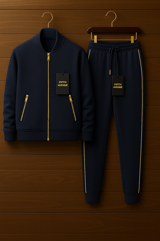 Mens Jacket and Pants Set FAMJAPNS29 - Navy Blue