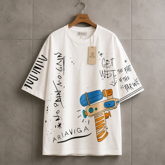 Mens Premium Cotton Printed T-Shirt - MPRIN50 - White