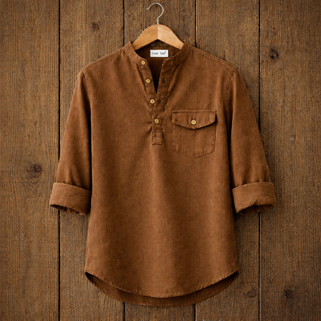 Mens Cotton Full Sleeve Shirt TTMSK9 - Brown