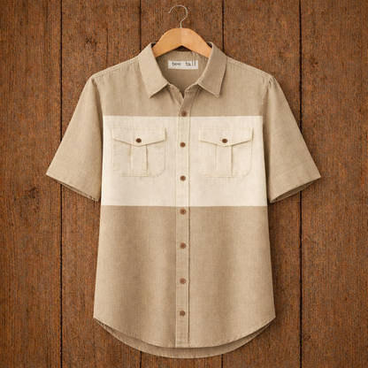 Mens Button Up Cotton Half Sleeve Shirt TTMBUS253 - Multi
