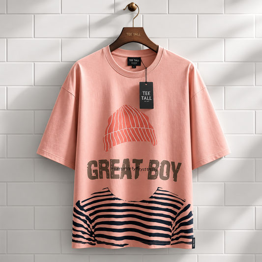 Mens Premium Cotton Printed T-Shirt - MPRIN90 - Pink