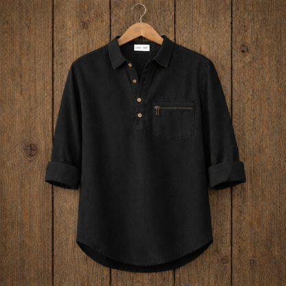 Mens Cotton Full Sleeve Shirt TTMSK83 - Black