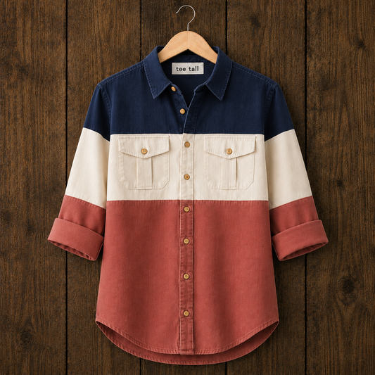 Mens Button Up Cotton Full Sleeve Shirt TTMBUS429 - Multi Color